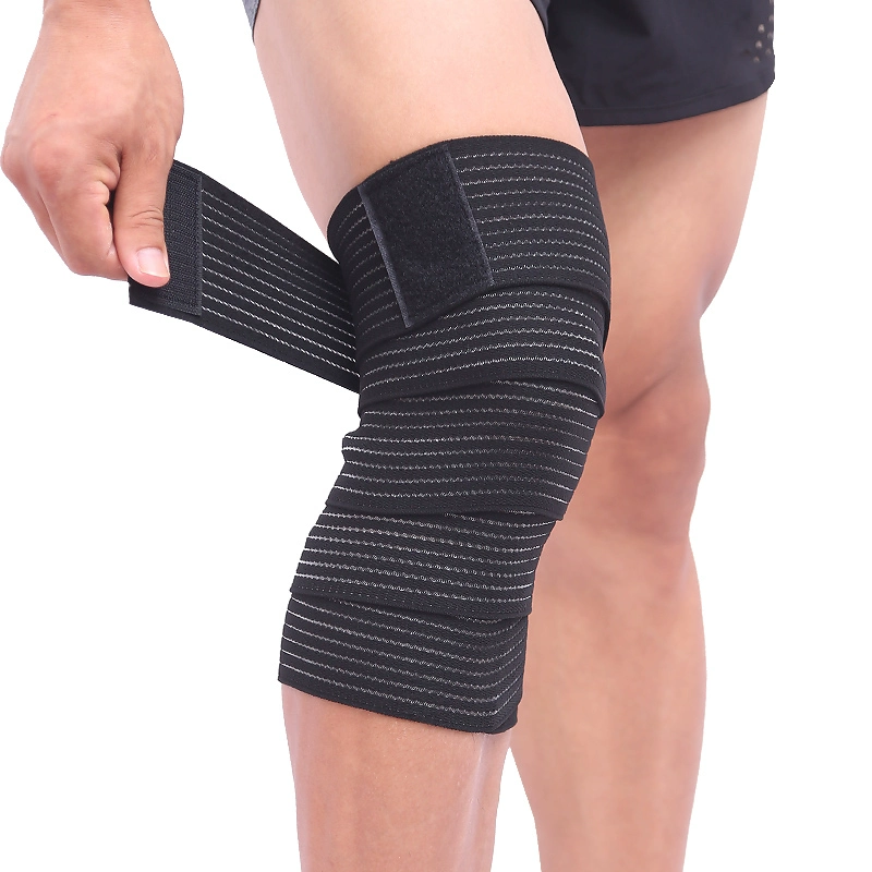 Thể thao Miếng đệm đầu gối Sprained Vết thương đàn hồi Cạp chân Băng bó Băng bó Bóng rổ Chạy Thể thao Đồ bảo hộ Chống bóng đá - Dụng cụ thể thao