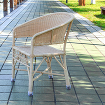 Liangshun natural rattan chair backrest Real rattan chair Childrens home computer chair Study small leisure balcony rattan chair