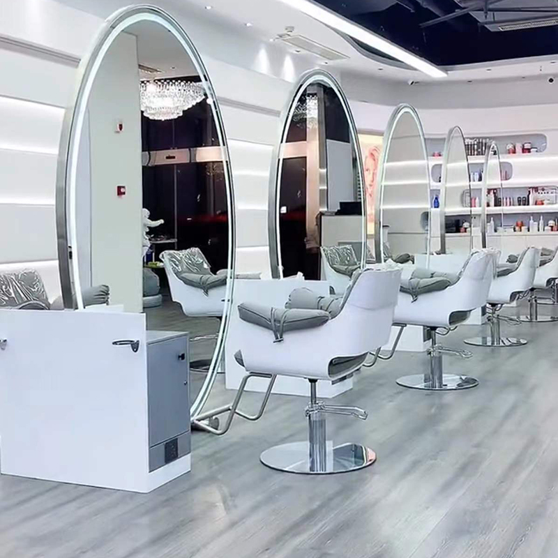 Net red Li Kun shop mirror table hair salon special single-sided mirror double-sided mirror hairdressing mirror with cabinet hair cut perm dye floor mirror