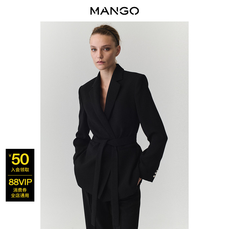 Mango Women's Suit 2026 Autumn and Winter New Style Versatile Formal Double-Breasted Lace-Up Blazer for Work and Commuting Mango Women's Suit 2026 Autumn and Winter New Style Versatile Formal Double-Breasted Lace-Up Blazer for Work and Commuting