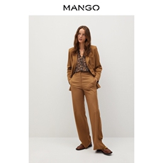 женская рубашка mango女装衬衫2020秋冬新款花朵印花泡泡长袖系扣衬衫