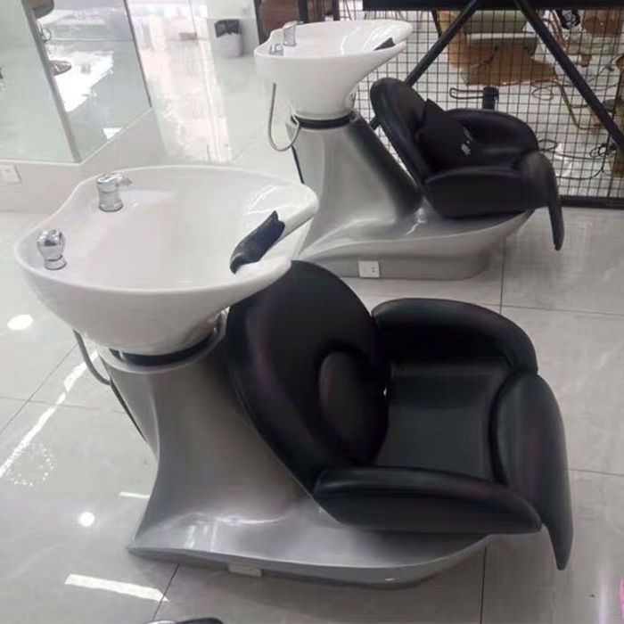 Hot sale high-end hair salon washing head beds special glass fiber flush water bed ceramic deep basin beauty hair beauty bed