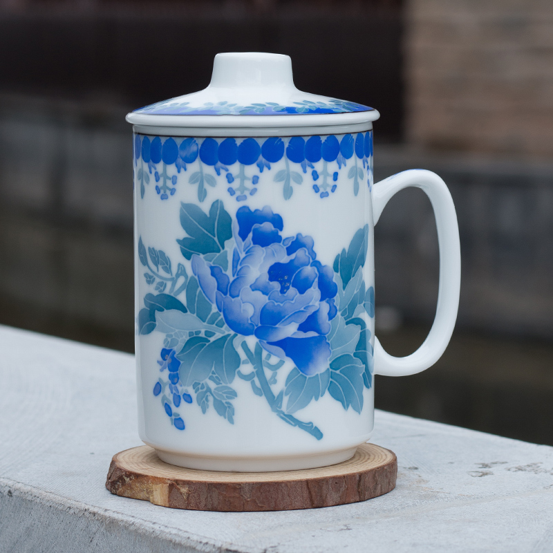 Under the liling glaze colorful hand - made ceramic tea cup with lid ceramic cup single box set hand - made porcelain tea