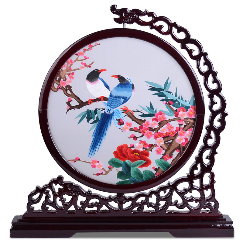 Xiangxiu double-sided embroidery Hi brow ornaments Hand embroidery School friends wedding gifts