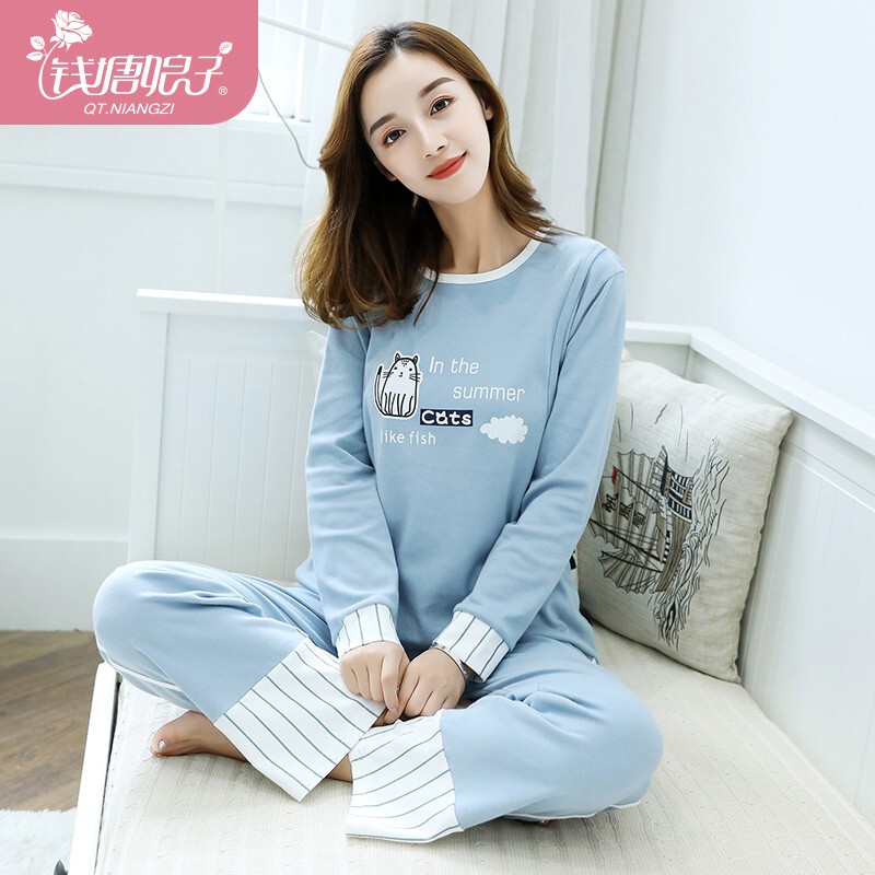 Postpartum Clothing for Spring, Summer, and Autumn, Pure Cotton, Suitable for Breastfeeding, Maternity Pajamas, Maternity Loungewear, All-Cotton, Sweat-Absorbent Nursing Wear