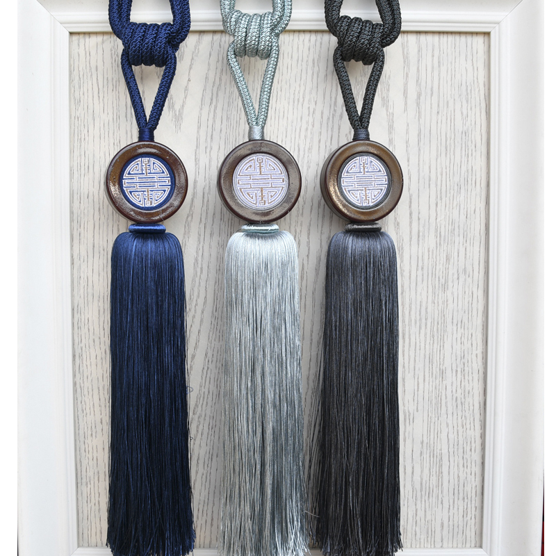 Cotton Beauty Chinese Style New High-End Curtain Hanging Ball Tiebacks Curtain Tie Ball Manufacturer Direct Sale One Pair in Stock Decorations