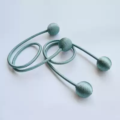 The beauty of cotton European curtain strap simple modern pair of hanging ball adhesive hook tie rope tie curtain curtain buckle