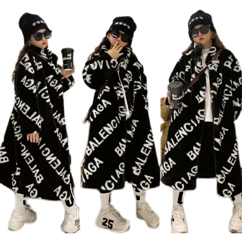 Детское зимнее пальто, куртка, свитер, детская одежда, oversize, увеличенная толщина
