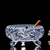 Large glass ashtray European crystal creative fashion personality living room bedroom office ktv hotel ashtray