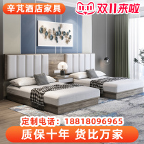 E-sports hotel bed custom star hotel room special bed hotel furniture standard room full set of bed and breakfast hotel bed box