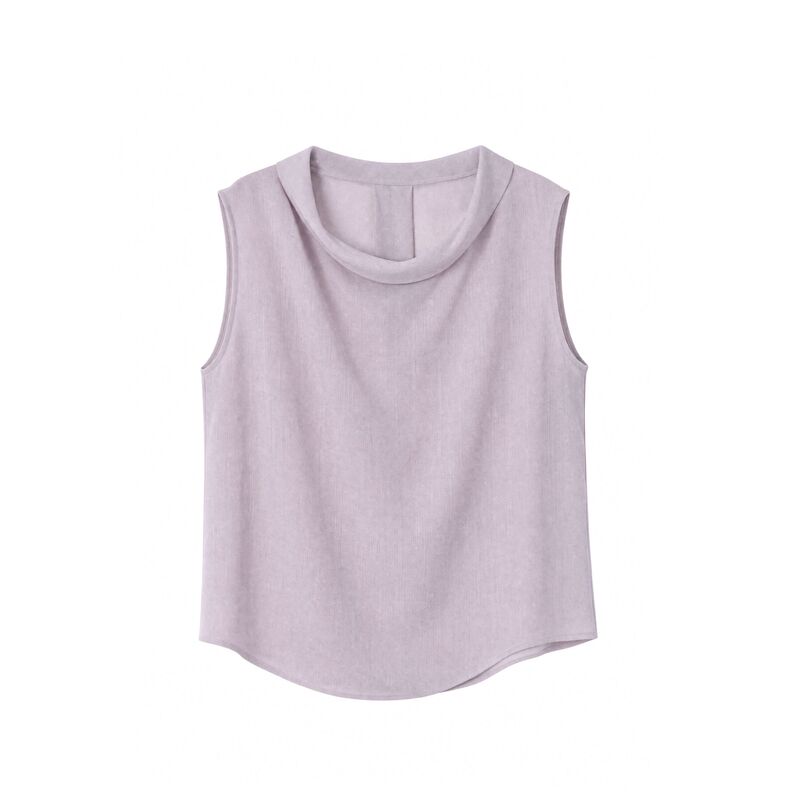 2026 Tame Time New Summer Style Triacetate Linen-Like Sleeveless Swing Collar Top 2026 Tame Time New Summer Style Triacetate Linen-Like Sleeveless Swing Collar Top