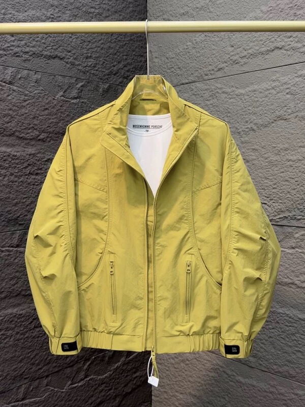 2026 Spring and Autumn New Fashion Trendy Three-Dimensional Tailoring Deconstructed Design Simple Stand Collar Solid Color Jacket Men's Clothing