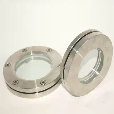 Visual observation mirror glass food grade food folder type hexagonal flange mirror industry