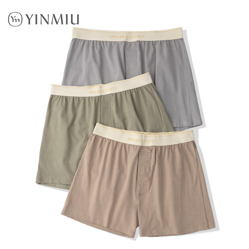 Men's Boxer Briefs, Loose and Non-Stuck, Men's Home Pajama Pants, Large Size Pure Cotton Boxer Briefs, Men's Arrow Pants