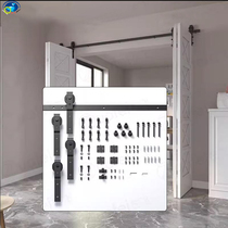 Folding barn door hanging rail track barn door accessories sliding door hardware sliding door slide rail pulley hanging sliding door guide rail