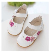 Hui Spring and Autumn new womens shoes baby baby shoes cute flowers soft bottom non-slip childrens shoes little princess learning