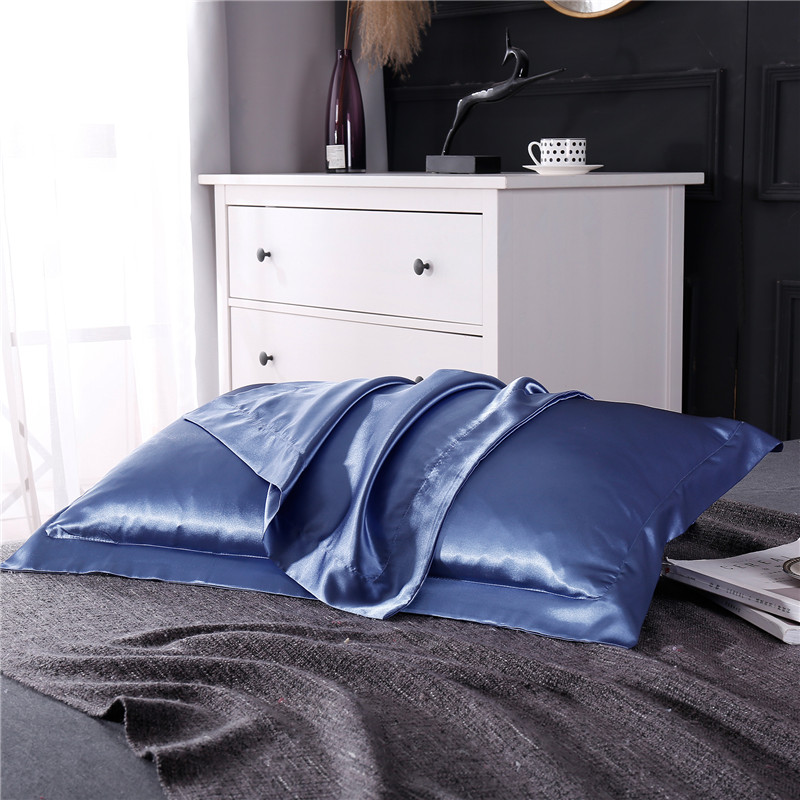 Mùa hè giặt áo gối lụa băng gối gối khăn gối Chống mạt áo lụa đơn 48 * 74cm cặp - Gối trường hợp gối tựa lưng sofa gỗ