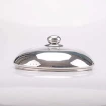 Stainless steel pot cover 304 food grade visual tempered glass cover flat bottom large pot lid stainless steel pot lid stir-fry