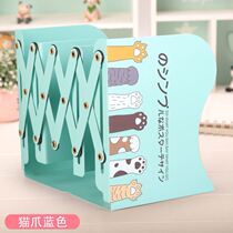 Retractable book stand students Korean version of book simple book baffle creative high school students table storage metal bookshelf