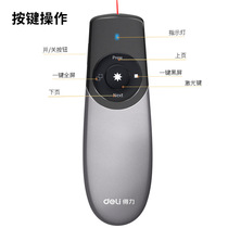 Deli 2805 teaching page turning pen charging with flying squirrel play pen infrared remote control pen laser conference control pen