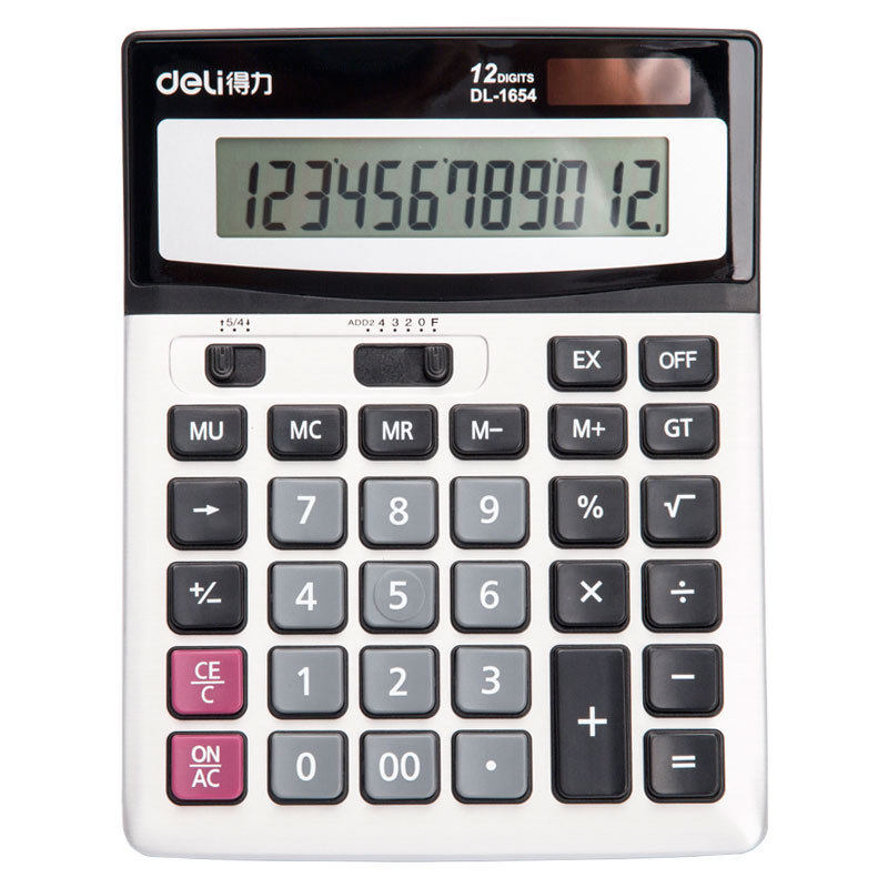 Powerful calculator 1654 financial accounting multi-function solar large button computer office supplies