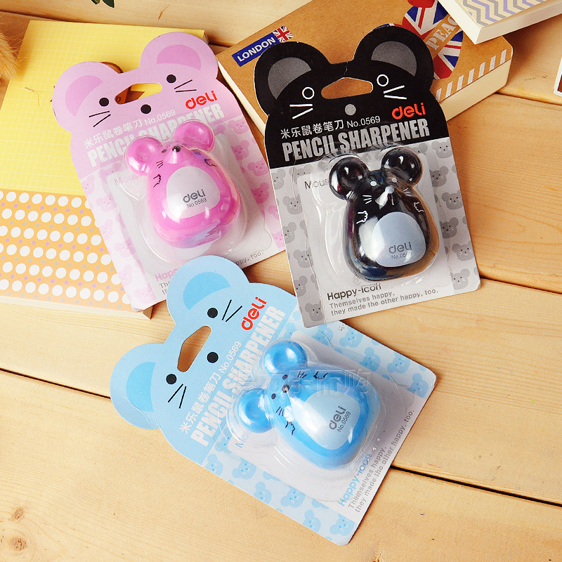 Deli 0569 Pencil Sharpener Cartoon Pencil Sharpener Manual Pencil Sharpener Mouse Pencil Sharpener Pencil Sharpener - Taobao