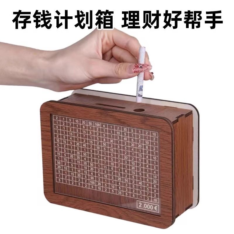 2025 New Wooden Digital Piggy Bank, Only Deposits, No Withdrawals, Retro High-End Creative Piggy Bank Toy for Boys and Girls