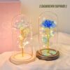 Christmas Creative High-End Starry Sky Crystal Rose Eternal Flower Bouquet Night Light Ornament Best Friend Girl Birthday Gift