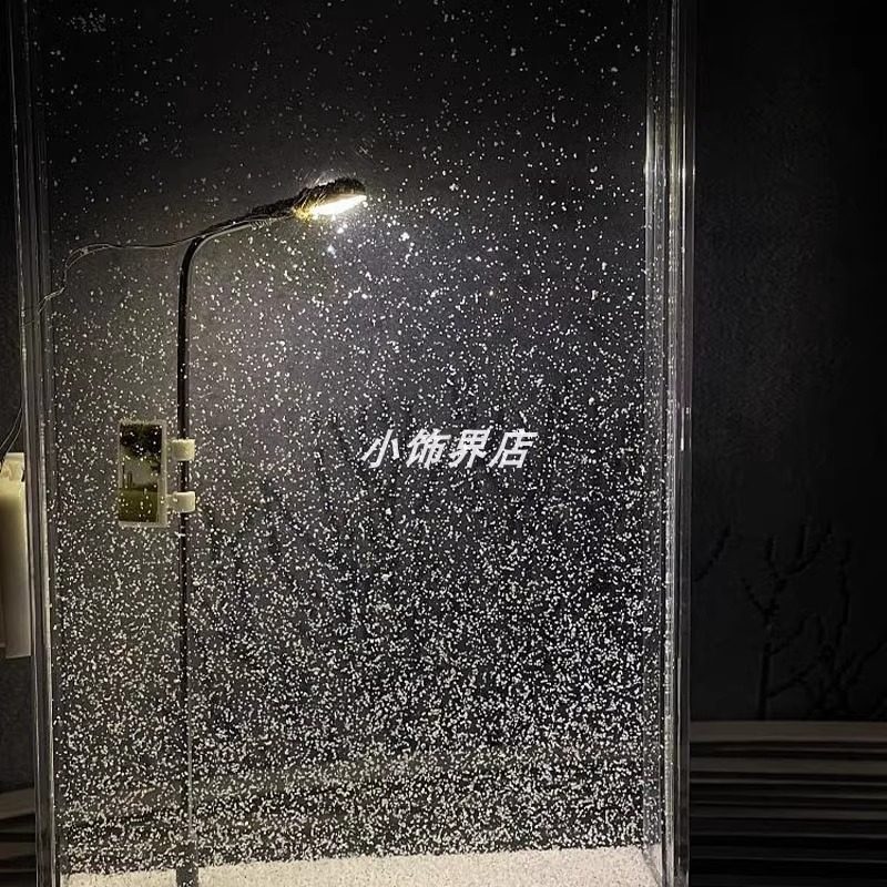 Christmas Gift Snow Night Flow Hemp Night Light Handmade DIY Material Bedside Atmosphere Lamp for Boyfriend/Girlfriend/Couple