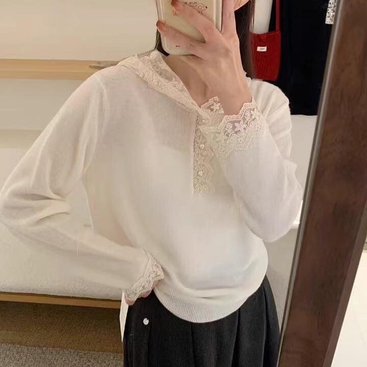 Special Offer for the Whole Store! 100% Pure Wool Hooded Knitwear, Genuine European Style Base Layer Top with Lace Hooded Sweater Special Offer for the Whole Store! 100% Pure Wool Hooded Knitwear, Genuine European Style Base Layer Top with Lace Hooded Sweater