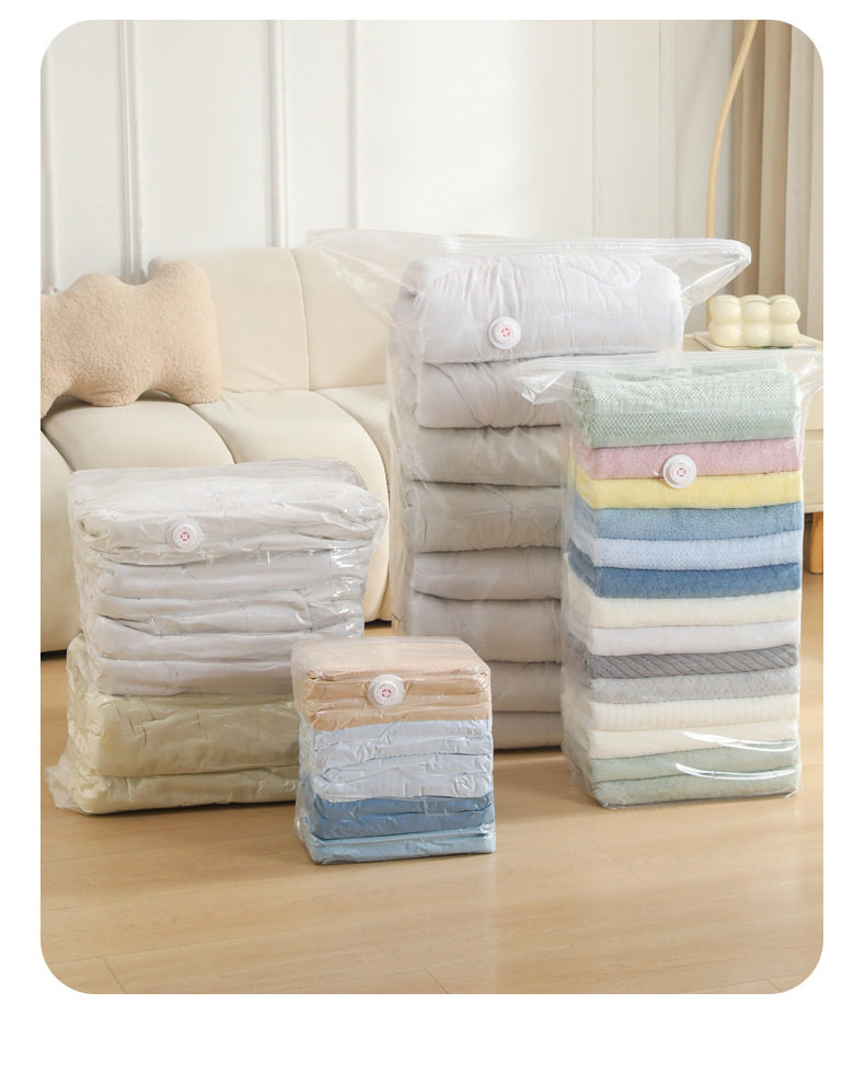 Сжатие одежды и сумок 真空压缩袋加厚免抽气衣服收纳袋羽绒服被子行李专用密封旅行袋子