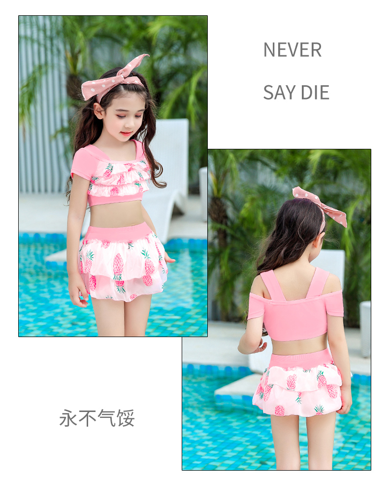 Đồ bơi trẻ em nữ trung và trẻ nhỏ chia nhỏ học sinh trung học bảo thủ tươi mới 13-15 đồ bơi công chúa nhỏ - Bộ đồ bơi của Kid do boi tre em