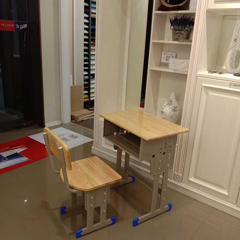 Children's study desk for middle school students to write desk to tutore solid wood desk to lift the chair bench