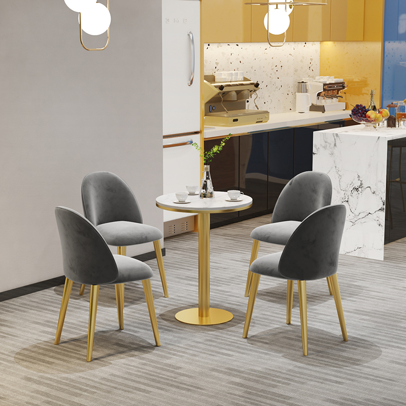 Nordic Light Lavish Leisure Table And Chairs Combo Net Red Sweet Milk Tea Shop Café Clear Bar Guests Negotiate A Table Of Four Chairs