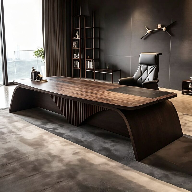 2026 New Model New Chinese-Style North American Black Walnut Office Desk Modern Executive Desk Solid Wood Writing Desk 2026 New Model New Chinese-Style North American Black Walnut Office Desk Modern Executive Desk Solid Wood Writing Desk