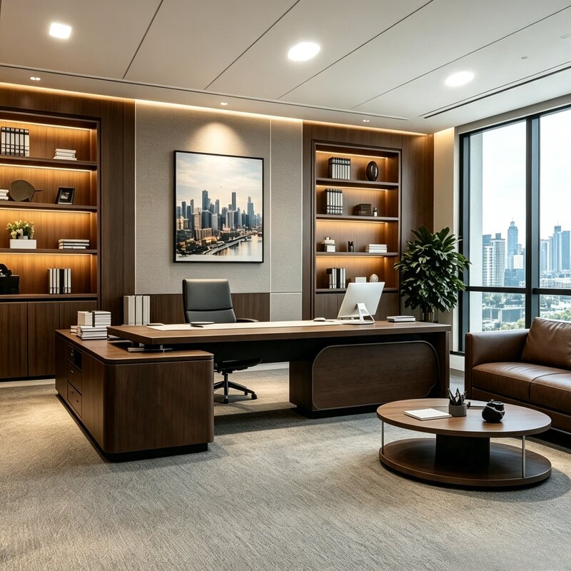 Office Desk, Boss Desk, Solid Wood Executive Desk, Large Executive Desk, Modern Light Luxury High-End Office Furniture Office Desk, Boss Desk, Solid Wood Executive Desk, Large Executive Desk, Modern Light Luxury High-End Office Furniture