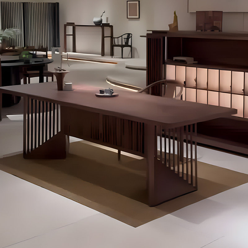 2025新款北美黑胡桃木茶桌家用长方形轻奢高级泡茶桌感客厅茶台