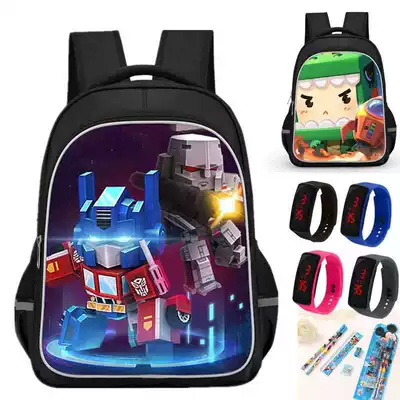 Mini World Children's schoolchildren's schoolbags male lighthearted and handsome waterproof backpacks one, two, three to six grades