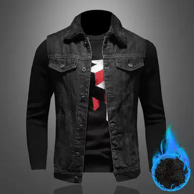 Kubiao plus velvet male Ji autumn thick warm warm Men's waistcoat waistcoat sleeveless cowboy