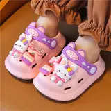 Детские слайдеры, летние мультяшные тапочки, нескользящие туфли, мягкая подошва