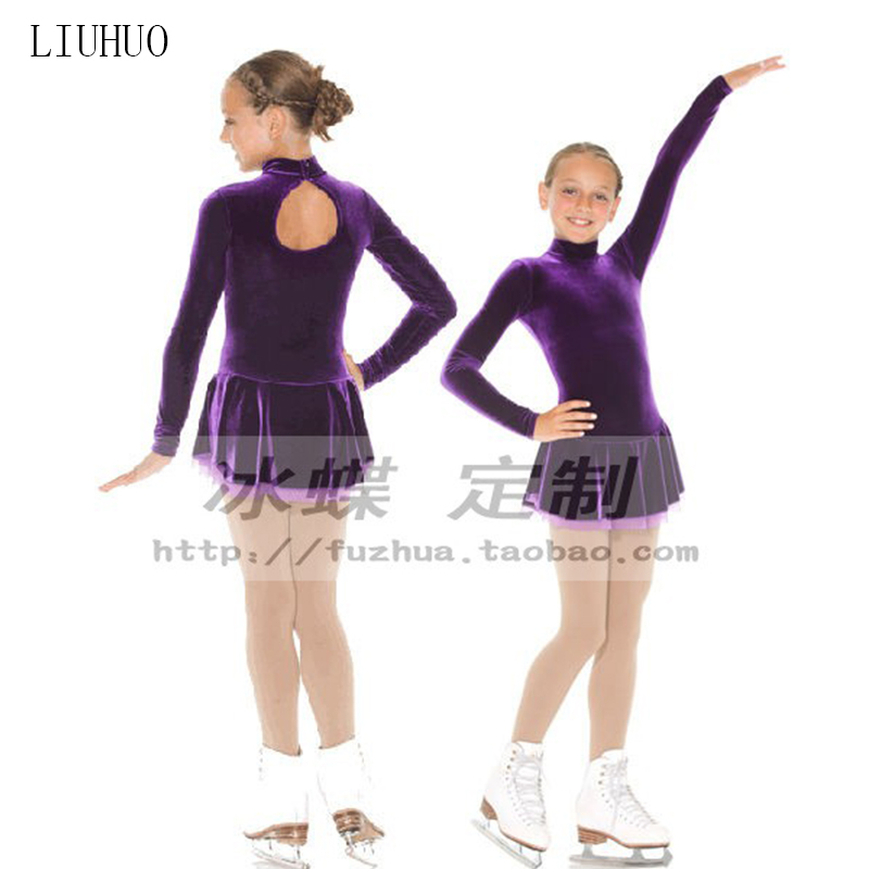 Ice butterfly ice skating suit for ice skating costumes children purple Purple Ice Skating Dress Figure Skating BD154
