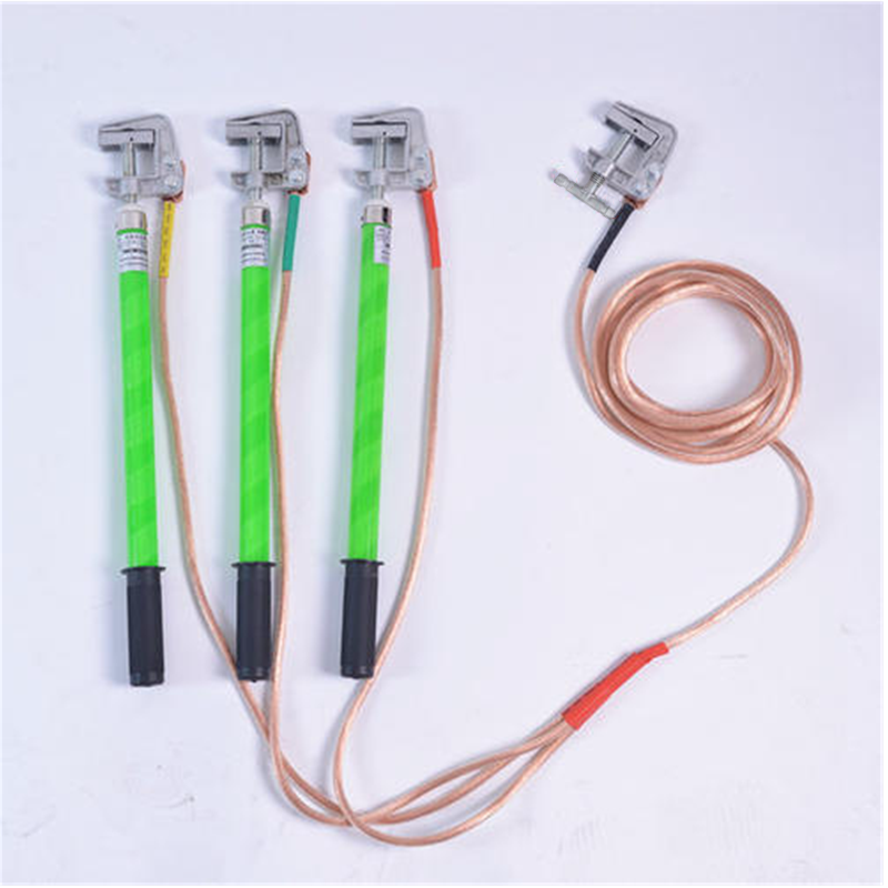 Power distribution room dedicated 10kv flat-mouth spiral high-voltage grounding wire portable compression type short-circuit grounding rod 25 square