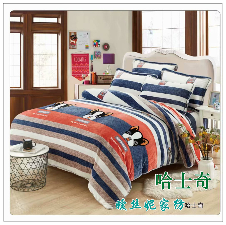 Giường flannel san hô lông cừu trải giường 90 * 100 * 120 * 135 * 150 * 180 * 190 * 200 * 220 Ga chun và ga phủ