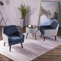 Nordic Modern Single Sofa Tea Table Combination Sales Office office Guest Reception Hotel Minjuku Guest room Leisure chair