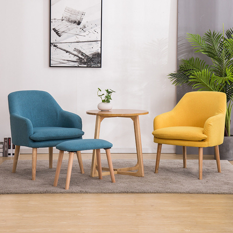 Nordic Single Sofa Balcony Table And Chairs Subgroup of modern minimalist Milk Tea Coffee Talks Clothing Shop Dining Room