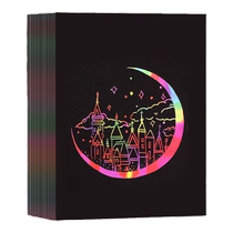 100 sheets of scratching paper 16K childrens black drawing paper A4 color graffiti paper scratching paper student scratching paper art creative painting scraping wax paper colorful discoloration 8K kindergarten sand drawing paper