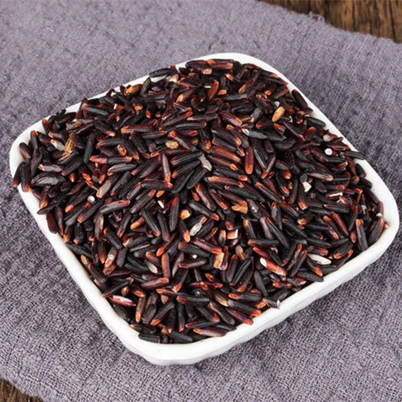 Guangxi long-grain black rice farm coarse grain Bama black rice black fragrant rice sticky rice porridge raw materials 500g