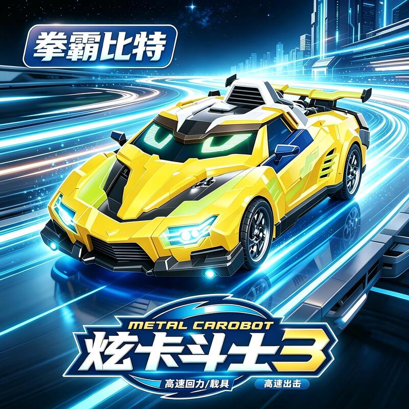 Xuanka Fighter 3 Official Pull-Back Car Boxing Champion Bit Xuan Blue Lightning S Thunderbolt Fire Shadow Children's Toy for Boys