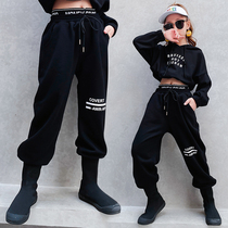 Girls Pants 2020 New Korean version of childrens foreign style casual pants in big childrens hip hop hop loose sports pants tide