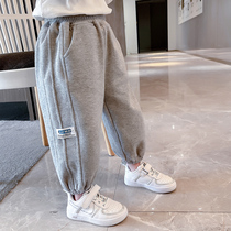 Childrens pants 2022 Spring style boy Wei pants Korean version easy girl baby sports pants 100 hitch casual long pants tide